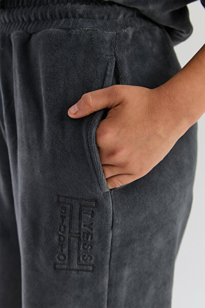 Tyess Girl Anthracite Tracksuit Bottom