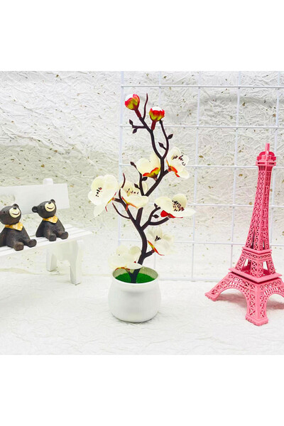 Choice 21X11CM White 2025 HOT Mother's Day New Artificial Plants Bonsai Small Tree Simulation Pot Plants Fa