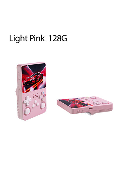 Choice وحدة تحكم ألعاب الفيديو المحمولة R36S ذات اللون الوردي الفاتح 128 جيجا...
