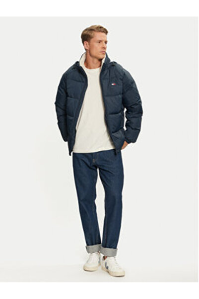Tommy Jeans Geacă de iarnă pentru bărbați DM0DM20003 Albastră