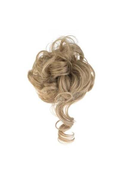 OEMN Accesoriu de păr elastic sintetic blond cu șuvițe lungi