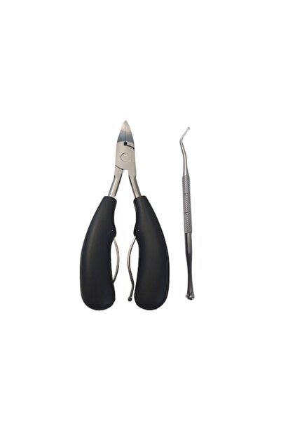 K KATHODE Set cleste pentru pedichiura si instrument pentru cuticule, saculet depozitare, negru