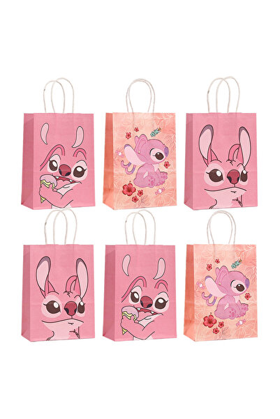 Choice 15x8x21 سم وردي 6 قطع ديزني ليلو وستيتش موضوع الملاك اللطيف أكياس هداي...