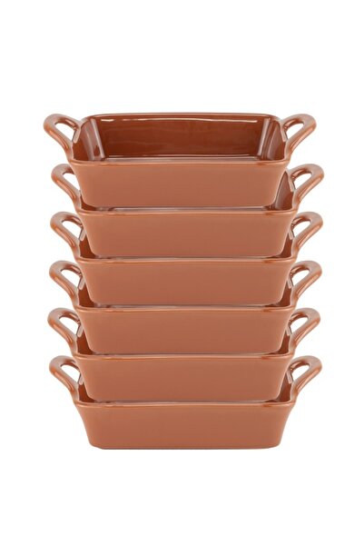 Culinaro Set 6 tavi dreptunghiulare de copt ceramica stil traditional 20,3x12...