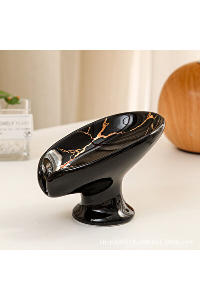 Choice حامل صابون استحمام سيراميكي جديد باللون الأسود، لوازم الحمام والمطبخ ع...