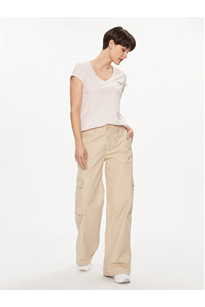 Levi's Γυναικείο Παντελόνι Levi's από Υφασμάτινο ύφασμα A6077-0009 Μπεζ