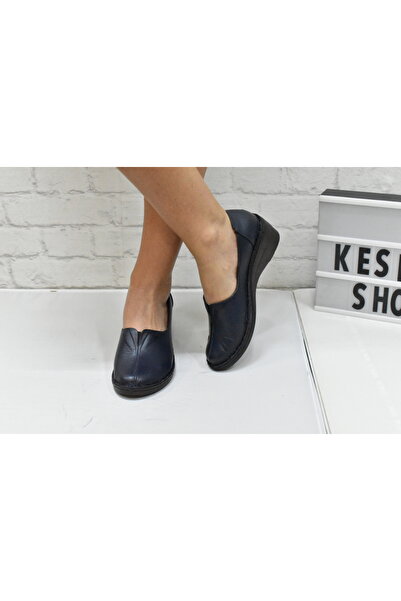 Kesim Shoes Genuine Leather Women's Ballet Shoes Soft Sole