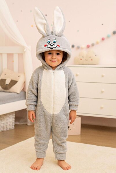 Bilge Trend Baby Boy Children's Welsoft Plush Rabbit Ear Costume Winter Sleeping Bag