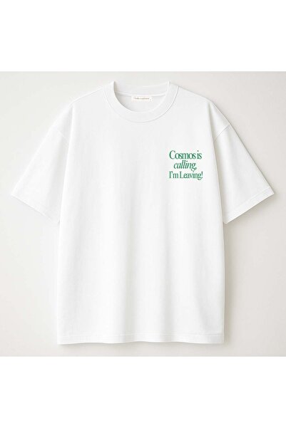 Coredra تي شيرت كوزموس بمقاس كبير للنساء - أبيض C101
