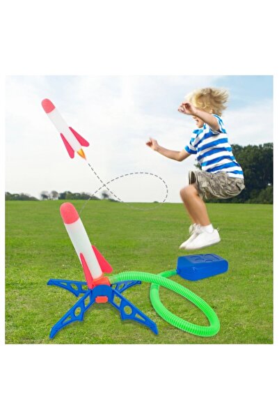 dalip Children's Foot Rocket Launcher Toy, 1 Launcher, 3 Rockets, No Light