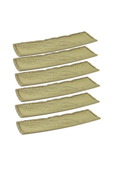 Culinaro Set of 6 rectangular ceramic plates Akira 31x11cm