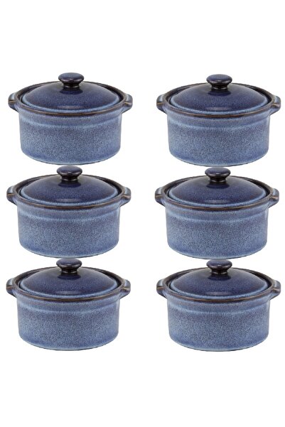 Culinaro Set 6 vase de copt si servit ceramica Laguna 550 ml,14xh9,8cm