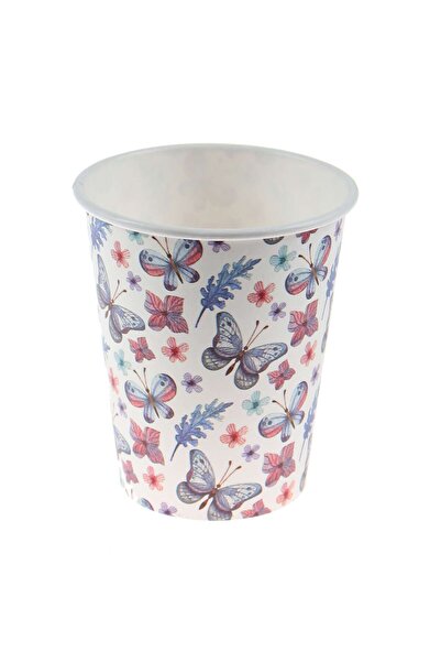 SHOPIENS Pahare din carton Fluturi, 250 ml, set 25 bucati