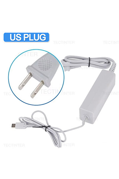 Choice شاحن الولايات المتحدة لجهاز تحكم لعبة Wii U محول تيار متردد بمقبس الولايات المتحدة/الاتحاد الأوروبي محول شحن 100-240 فولت متوافق مع W