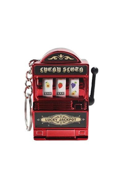 dalimag FomoX Slot Machine Keychain, Interactive, 6x4 cm, Red