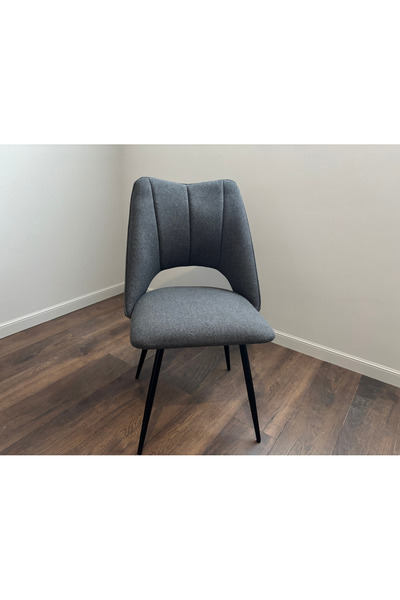 LUSSO LİNE Parma fabric and metal dining chair