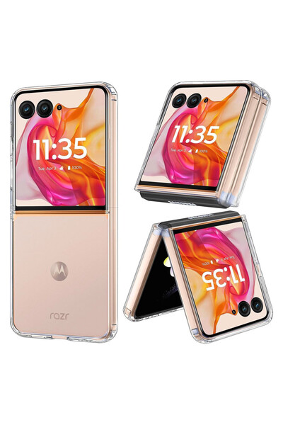 Optim Solution Husa TPU High Clear pentru Motorola Razr 50, Diamond Design, T...