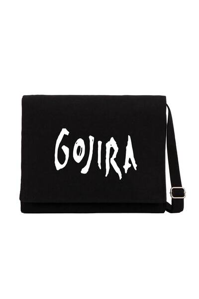 CrowsGate Τσάντα αγγελιοφόρου από μαύρο καμβά με λογότυπο Gojira