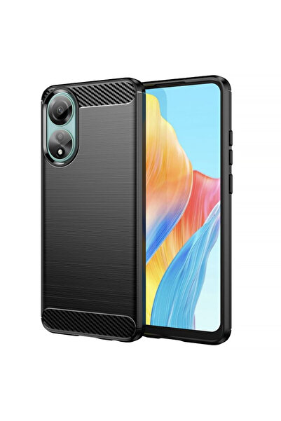 Optim Solution Husa de silicon TPU pentru Oppo A78 4g, Carbon, Negru