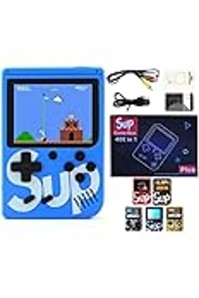 DKH صندوق ألعاب SUP Plus، 400 جهاز تحكم صغير ريترو صغير 3.0 بوصة، محمول وقابل لإعادة الشحن، للاعب واحد فقط