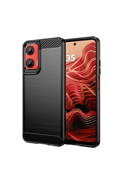 Optim Solution Husa Carbon Resistance pentru Motorola Moto G35, Anti-Soc, Negru
