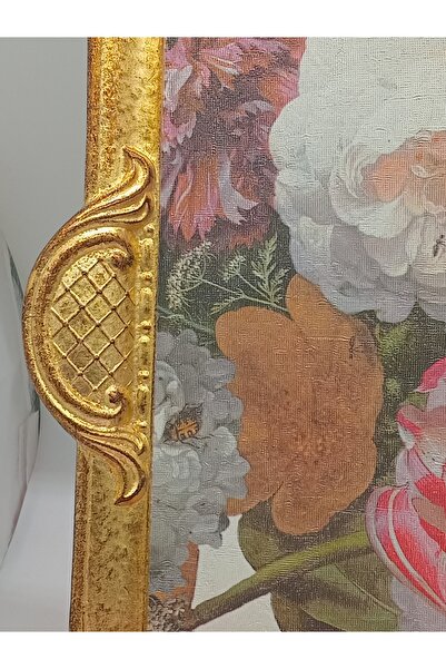L&M FLORENCE ART L&M Italian Dark Rose Gold Wooden Tray