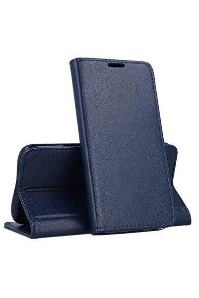 Optim Solution Husa Flip PU pentru Samsung Galaxy S25 Plus, Tip Carte, Suport Card, Protectie Completa, Albastru