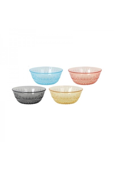 LAV Set of 4 multi-colored glass bowls, Colourful Love, 345 ml