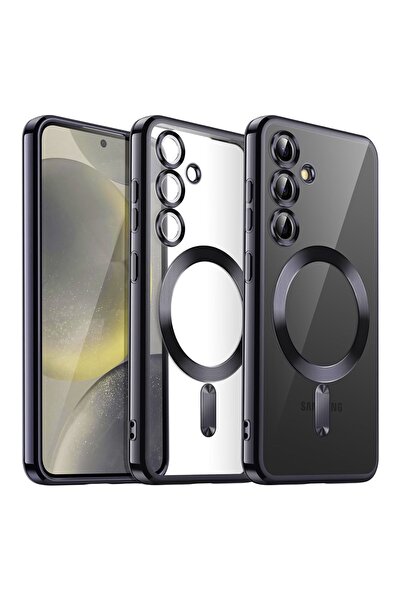 Optim Solution Husa de Protectie JJstone MagSafe pentru Samsung Galaxy A36, Metallic Detailing, Negru