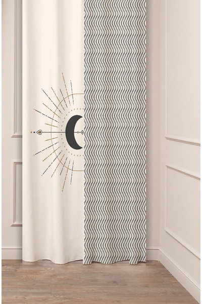 GREENDECOR Patterned Geometric Striped Authentic Special Design Digital Print...