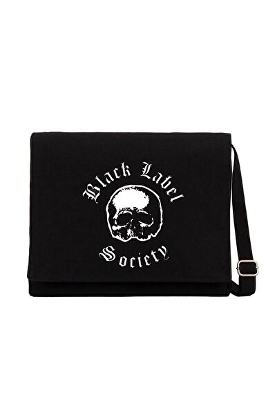 CrowsGate Geantă Messenger din pânză neagră Black Label Society