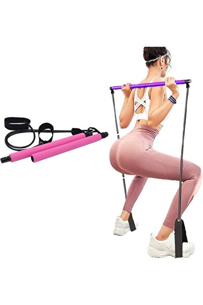 HEPİTOP Portable Studio Pilates Jimnastik Egzersiz Çubuğu Pilates Squat Egzersiz Barı