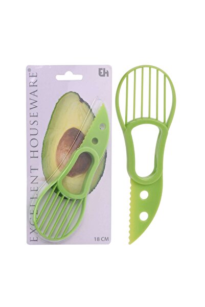SHOPIENS Резачка за авокадо CY4653150, Пластмаса, Зелена, 18 см
