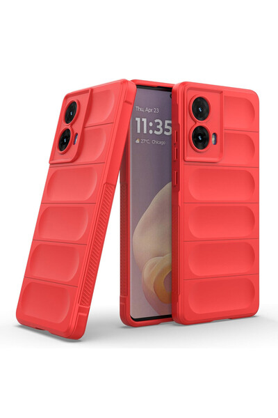 Optim Solution Husa Buffer cu Microfibra pentru Motorola Moto G85, Flexible T...