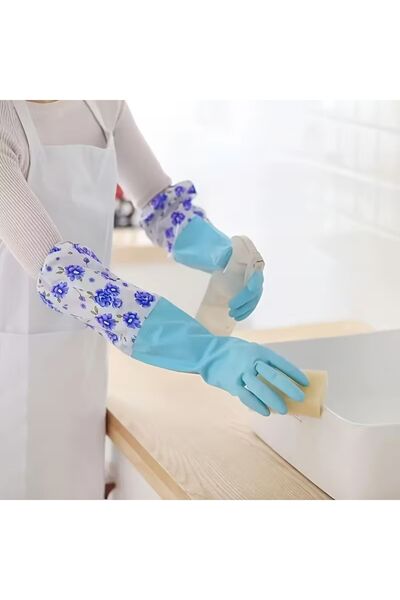 ARVALE Dishwashing and Kitchen Cleaning Gloves – Long Sleeve, Waterproof, Durable