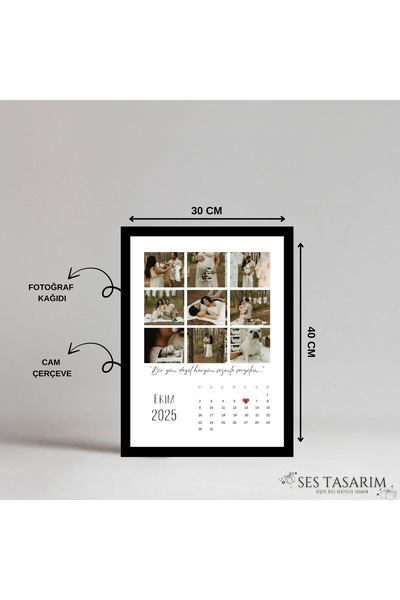 Sestasarmm Fotoğraflı Ve Tarihli Takvim Tablo, Çerçeve, Kişiye Özel, Hediye, ...