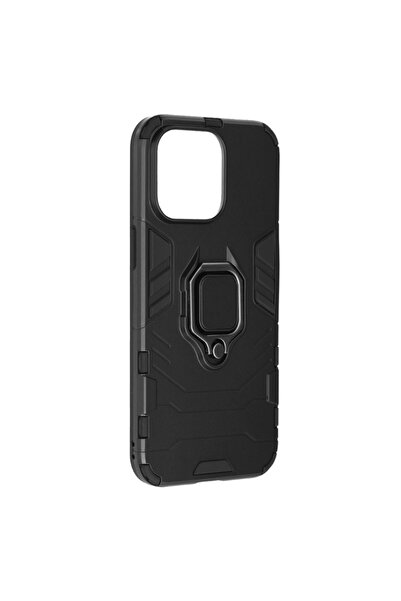 Optim Solution Husa de protectie pentru Samsung Galaxy A35, Army Shield, Hybrid Armor, Ring Holder, Negru