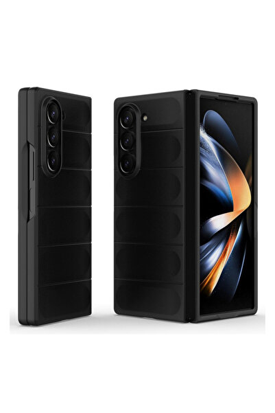 Optim Solution Θήκη Buffer με μικροΐνες για Samsung Galaxy Z Fold6 / Fold 6, εύκαμπτη TPU, μαύρη