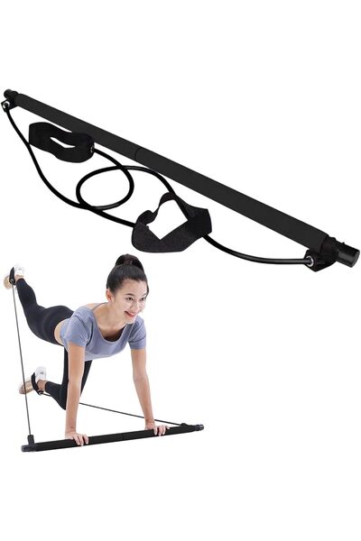 HEPİTOP Portable Studio Pilates Jimnastik Egzersiz Çubuğu Pilates Squat Egzer...