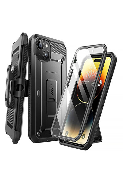 Optim Solution Husa Anti-soc pentru Apple iPhone 15, Belt-Clip Holster, Kicks...