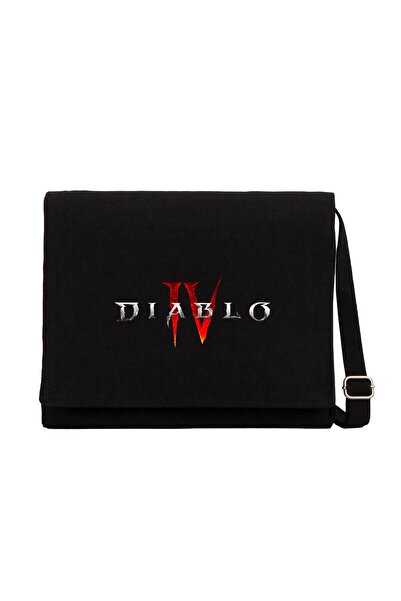 CrowsGate Diablo IV Logo Crno platno Poštarska torba
