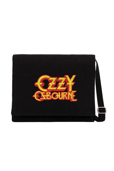 CrowsGate Geantă Messenger din pânză neagră Ozzy Osbourne