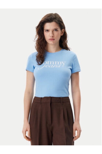 Tommy Jeans Tricou damă DW0DW19447 albastru