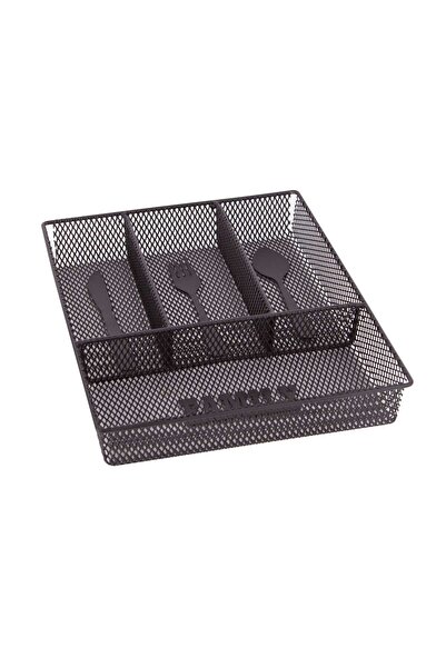 SHOPIENS Tavă pentru tacâmuri pentru sertar, MG 071 B, Metal, Negru, 33 x 26 ...