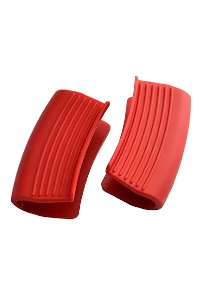 SHOPIENS Suport pentru mâner cald YCGM-089, silicon, roșu, 4 x 7,5 cm, set de 2