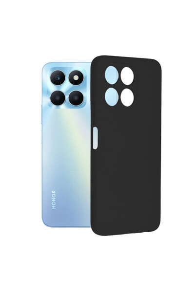 Optim Solution Husa de silicon TPU pentru Honor X6a, Interior Microfibra, Negru