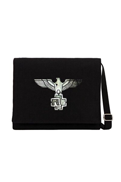 CrowsGate Geantă Messenger din pânză neagră Rammstein Eagle