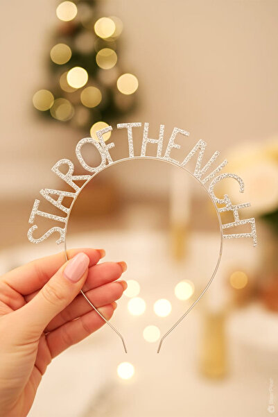 BearPear Star of the Night Kristal Taşlı Parti Kutlama Tacı