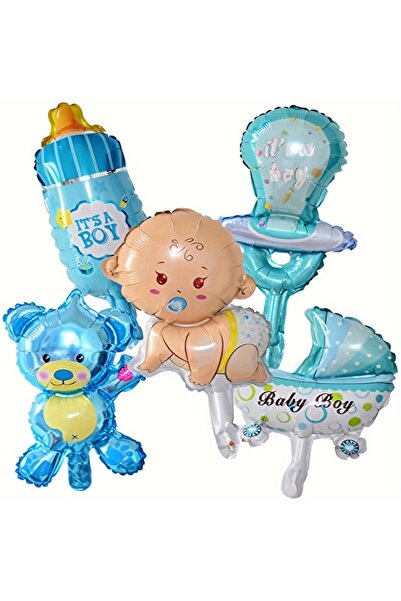 Choice Other Boy 5pcs Boy and Girl Baby Pacifiers Baby Full Moon Birthday Aluminum Film Balloons Baby Showe
