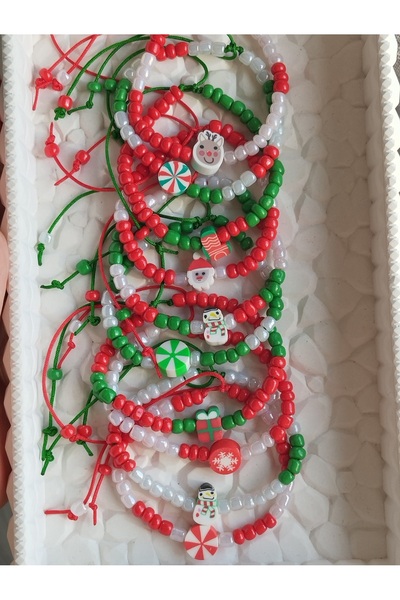 Amabel Jewelerys Çocuklara Özel Yılbaşı Şans Bilekliği 10'lu Set (Yeniyıl, karne hediyesi)